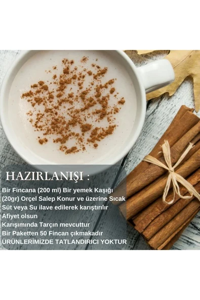 ORÇEL Salep (SAHLEP) Tarçınlı 1000gr. - 2