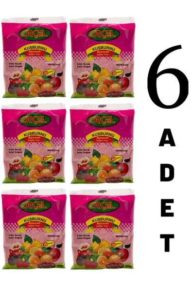 ORÇEL Kuşburnu Aromalı Içecek Tozu Oralet Çay 300 gr x 6 Adet