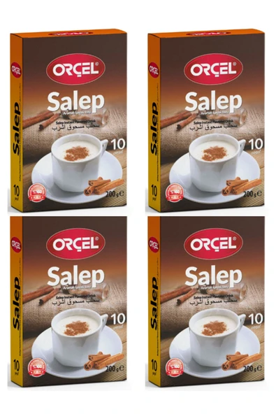 ORÇEL Salep (SAHLEP 10 FİNCAN TEK İÇİMLİK TARÇINLI) 4 X 200gr. - 1