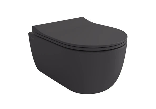 Bocchi V-Tondo Kanalsız Kısa Asma Klozet Kapak Dahil Antrasit 1417-020-0128 ürün görseli