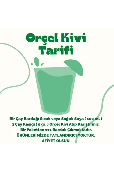 ORÇEL 3 Kg Karadut 3 Kg Kivi Aromalı Içecek Tozu Oralet Sıcak Soğuk Kafe Seti - Resim 3