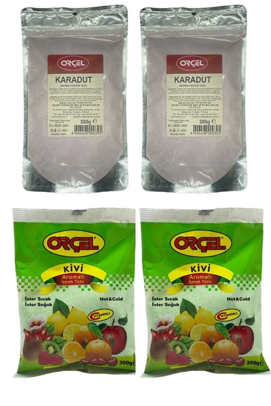 ORÇEL 2 Kivi 2 Karadut Aromalı Içecek Tozu Oralet 4x300gr. ürün görseli 1