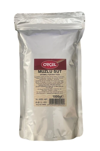 ORÇEL Muzlu Süt Aromalı Içecek Tozu Oralet Çay 1 Kg.