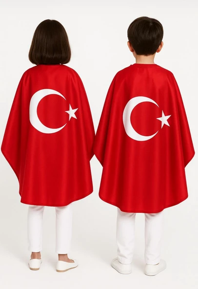 GALA AY YILDIZ baskılı çocuk pelerin - 3