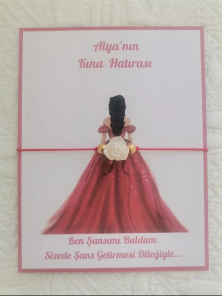 72 Adet Kişiye Özel Gül İnci Model Düğün Nikah Nişan Söz Kına Hatırası Dağıtmalık Hediyelik Bileklik