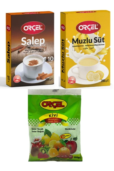 ORÇEL Muzlusüt 200gr. Kivi 300gr. Salep 200gr. Aromalı Içecek Tozu Oralet Çay ürün görseli 1