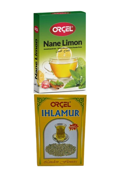 ORÇEL Nane Limon 200gr Ihlamur 30 gr Set Aromalı Içecek Tozu Oralet Çay - 1