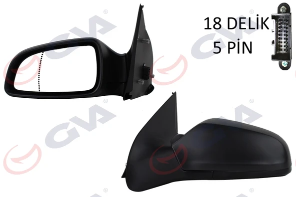 GVA 1090126 DIŞ DİKİZ AYNASI SOL ASTRA H 04> ELEKTRİKLİ ISITMALI ASFERİK 5 FİŞ VM-968EHAL 6428185-13141997-13253338-6428274 ürün görseli 1