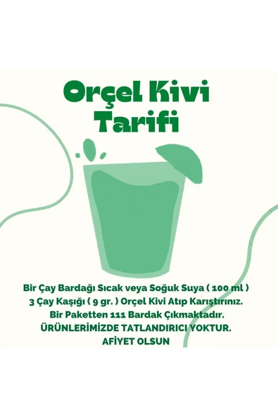ORÇEL Kivi Aromalı Içecek Tozu Oralet Çay 1 Kg. - 2