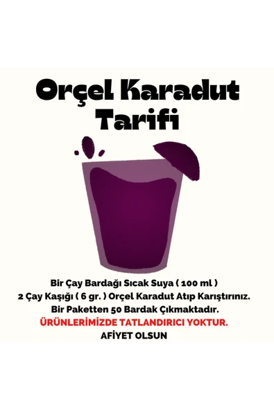 ORÇEL Karadut Aromalı Içecek Tozu Oralet Çay 300 Gr. - 2