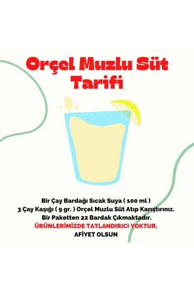 ORÇEL Muzlusüt 200gr. + Kivi Aromalı Içecek Tozu 300gr. Oralet Çay - 3