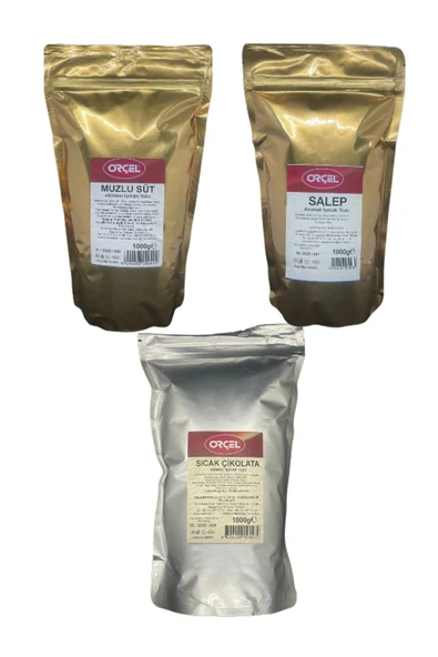 ORÇEL Muzlu Süt+ Sıcak Çikolata + Salep 3x1kg.