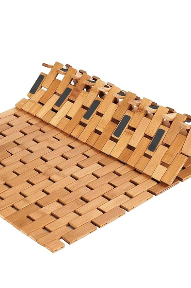 Digithome Kaymaz Taban Katlanabilir Çok Amaçlı Mat Dekoratif Banyo Paspası 40x60 Cm- 862 - 4