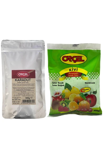 ORÇEL Orçel Kivi + Karadut Aromalı Içecek Tozu Oralet Çay 300gr.x 2 Adet