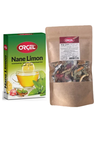 ORÇEL Kış Çayı 200gr. Karışık Kök ve Bitki + Nane Limon 200gr. ürün görseli 1
