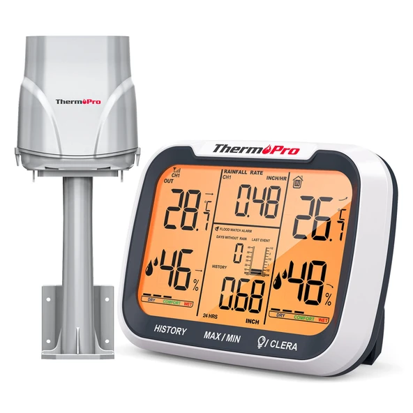 ThermoPro TP270 Termometre İç/Dış Mekan Profesyonel Dijital Sıcaklık ve Nem Ölçer ürün görseli 1