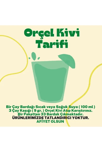 ORÇEL 1 Portakal +1 Kivi+2 Karadut Aromalı Içecek Tozu Oralet Çay 4 X300gr. - 3