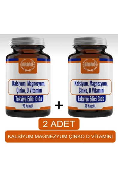 Ersağ Kalsiyum Magnezyum Çinko D Vitamini X 2 Adet ürün görseli