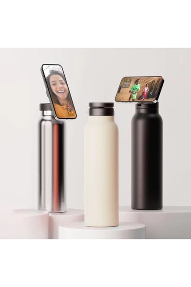 Thermohis 3434 Çelik Termos Telefon Tutuculu GÜMÜŞ - Resim 2