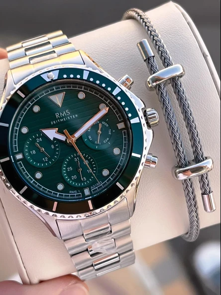 Rms Romanson 2 Yıl Garantili Çelik Kordon Çelik Kasa 5 Atm Suya Dayanıklı Erkek Kol Saati AG1503.02 ürün görseli