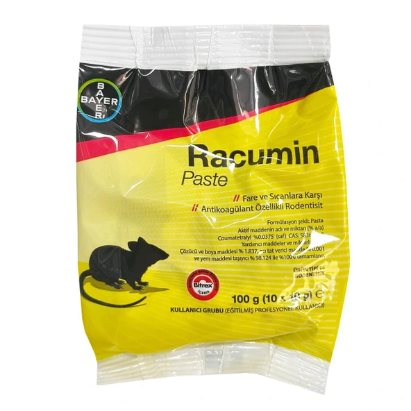 Bayer Racumin Pasta Fare ve Sıçan İlacı 100gr - 1
