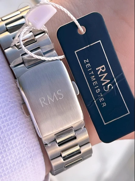 Rms Romanson 2 Yıl Garantili Çelik Kordon Çelik Kasa 5 Atm Suya Dayanıklı Erkek Kol Saati AG1503.01 - Resim 5