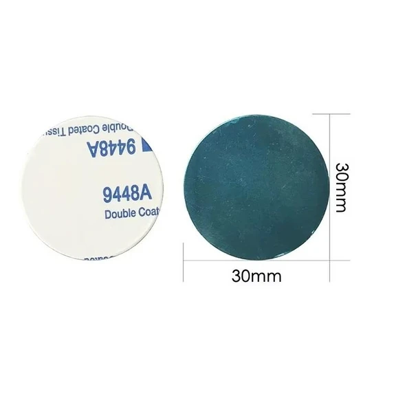 2 Adet Telefon İçin Mıknatıslı Metal Plaka Tutucu  Stant Metal Plaka Miknatisli Tutucular Sac ( 3cm cap) - 2
