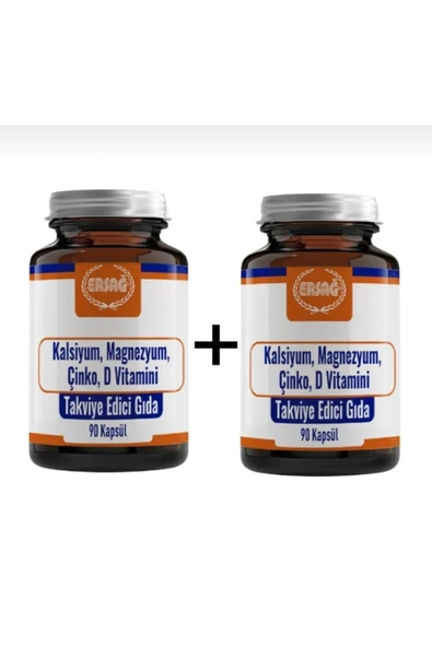 Ersağ Kalsiyum Magnezyum Çinko D Vitamini X 2 Adet ürün görseli