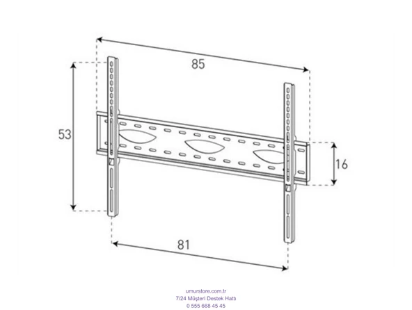 ONVO 70OVF9000UQ  70” Uydu Alıcılı 4K Ultra HD Google Smart QLED 42-85 inç Kilitli Sabit Lcd Led Tv Duvar Askı Aparatı - Resim 2