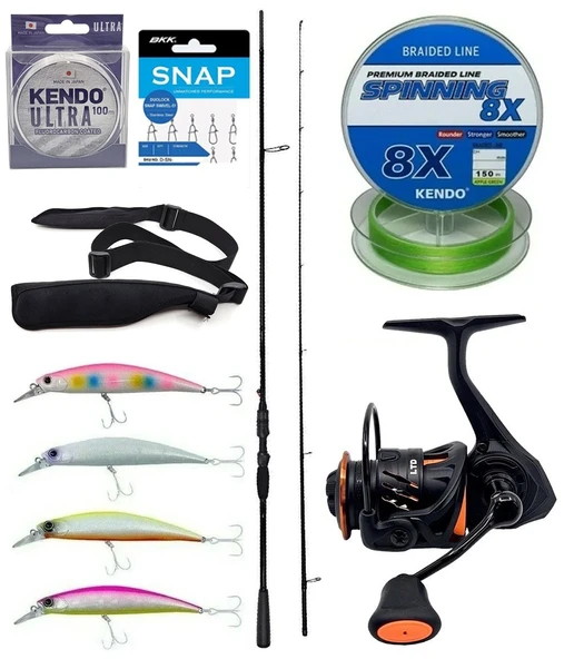 Yek Outdoor Spin Olta Seti Okuma Psycho Stick Game 243cm Ex-Fast 15-40gr 2 Parça Olta Kamışı&Savage Gear Orange LTD 4000 FD 8+1BB Olta Makinesi