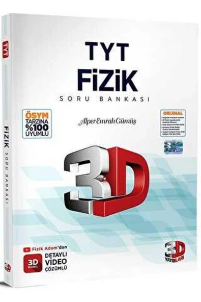 3D Yayınları 2023 TYT Fizik Soru Bankası ürün görseli 1