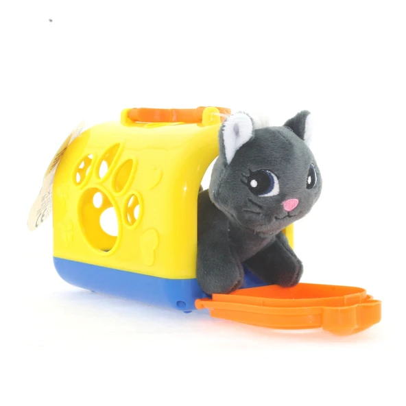 Taşıma Çantalı Peluş Gri Yavru Kedi ürün görseli