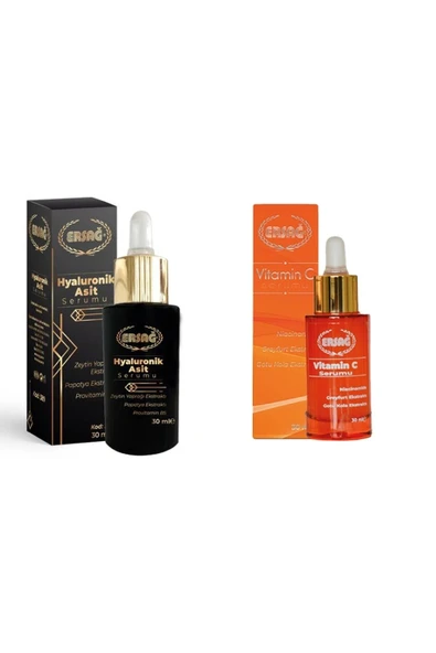Ersağ Hyaluronik Asit Serumu 30 Ml + Vitamin C Serumu 30 Ml ürün görseli