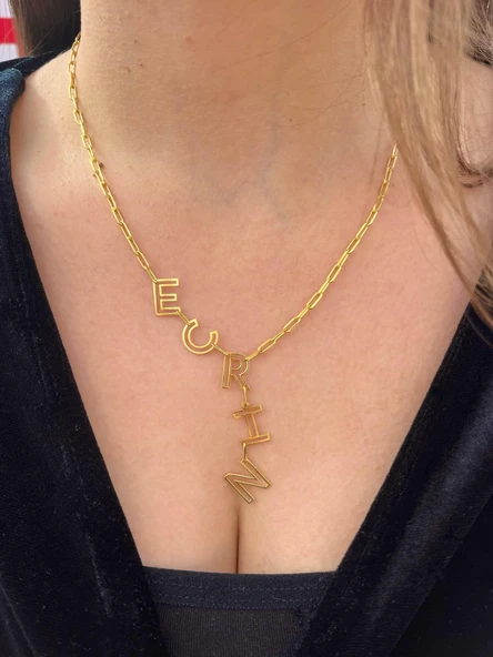 İçi Boş Harfli Y Kolye - 925 Ayar Gümüş ürün görseli 1