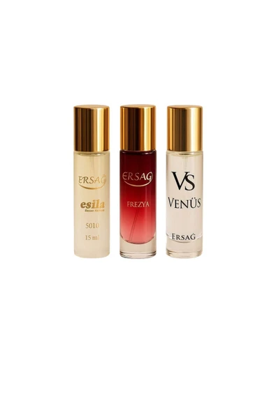 Ersağ Esila 15ml Frezya 15ml Venüs 15 Ml Parfüm Seti