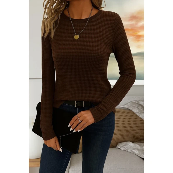Lucky Life Kadın Uzun Kollu Bisiklet Yaka Triko Kazak - 3