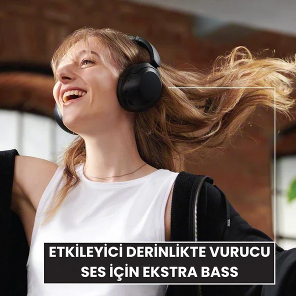 Kablosuz Bluetooth 5.3 Kulak Üstü Kulaklık  Aktif Gürültü Engelleme, Ekstra Bass, 50 Saat Pil Ömrü, Mikrofonlu - 7