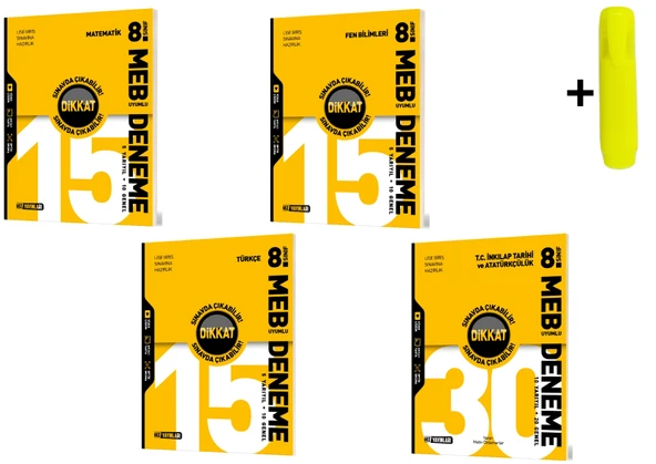Hız Yayınları Hız 8. Sınıf 15 Li Matematik Fen Türkçe İnkılap Deneme Yeni ürün görseli