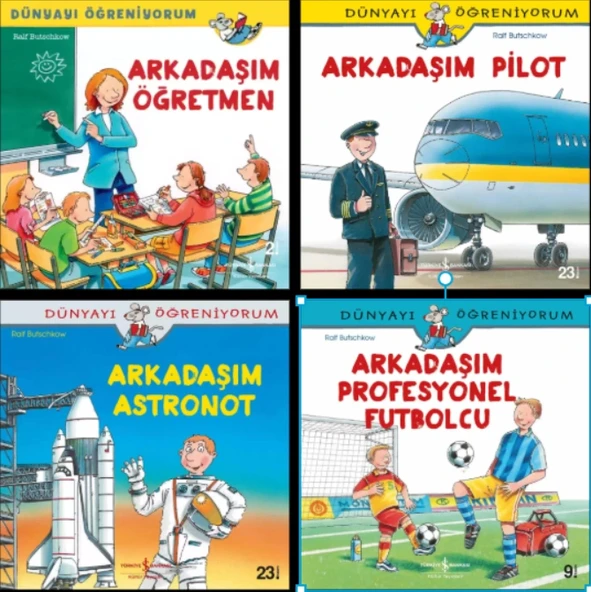 DÜNYAYI ÖĞRENİYORUM ARKADAŞIM ÖĞRETMEN - ARKADAŞIM PİLOT - ARKADAŞIM ASTRONOT - ARKADAŞIM PROFESYONEL FUTBOLCU ürün görseli