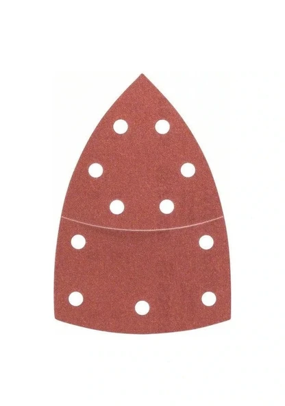 Bosch Multi Zımpara Kağıdı 10'lu 102 x 62/93 mm 40 Kum 11 Delik - 2609256A61 ürün görseli