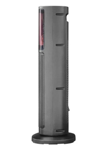 Hoogar German 2075 L Grey Oben Seri OLED Şömineli Ekran Dijital Kule Tipi Seramik Fanlı Isıtıcı - Resim 9