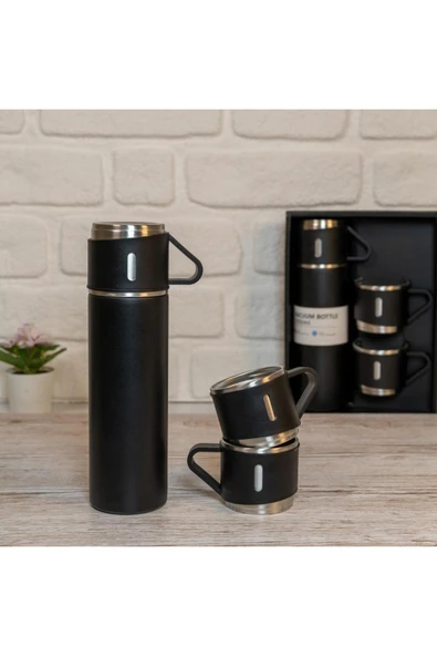 Thermohis 8139 Termos Bardak 3'lü Set SİYAH ürün görseli