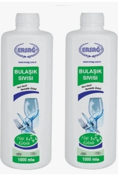 Ersağ Bulaşık Sıvısı Hoş Kokulu x 2 Adet 1000 ml