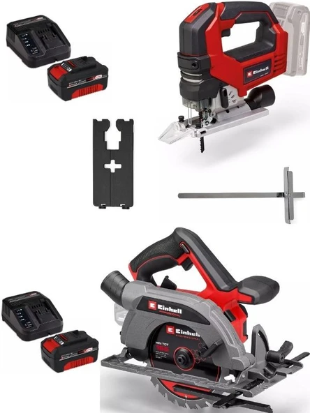 Einhell TP-CS 18/165 Lİ BL Daire Testere TP-JS 18/135 BL Dekupaj 2x4.0ah Kömürsüz Set ürün görseli