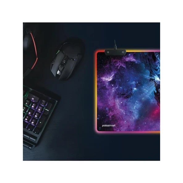 Polosmart PGM26 Gaming Işıklı Mouse Pad - Resim 2