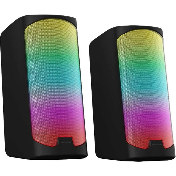 Polosmart PGS403 Kablolu Rainbow LED Aydınlatma Gaming Oyuncu Speaker Hoparlör Siyah ürün görseli