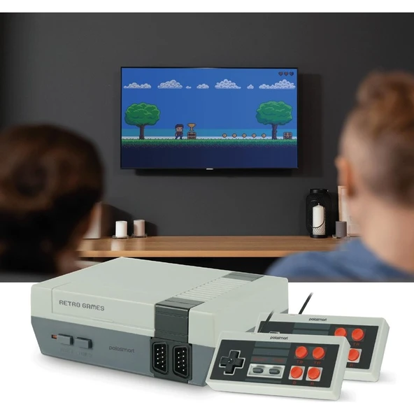 Polosmart PGM620 Retro Mini 620 Oyunlu Atari Beyaz - Resim 3