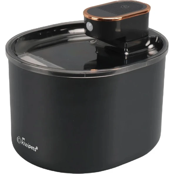 Kiwi Hareket Sensörlü Evcil Hayvan Su Çeşmesi (Kedi/Köpek) Siyah 3 LT ürün görseli