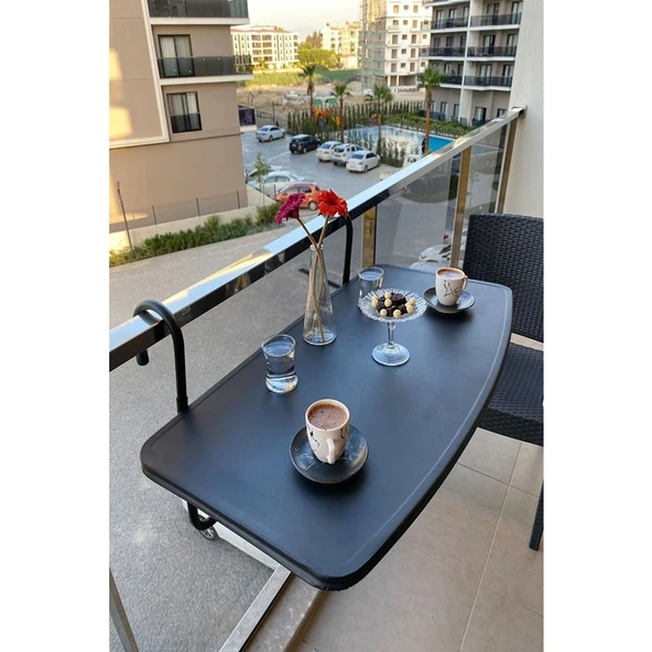 Megaw Pratik Balkon Masası, Askılı Balkon Masası, Katlanabilir Masa 40X80 cm Kuko ürün görseli