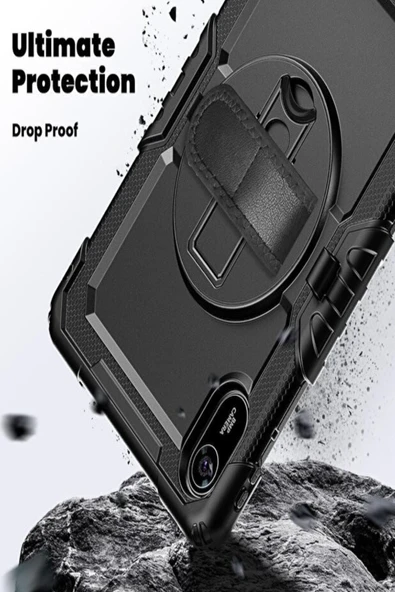 Xiaomi Redmi Pad 2 11 İnç 2025 Tablet Kılıfı Askılı Standlı Defender Yüksek Koruma Zırh Kapak - 5